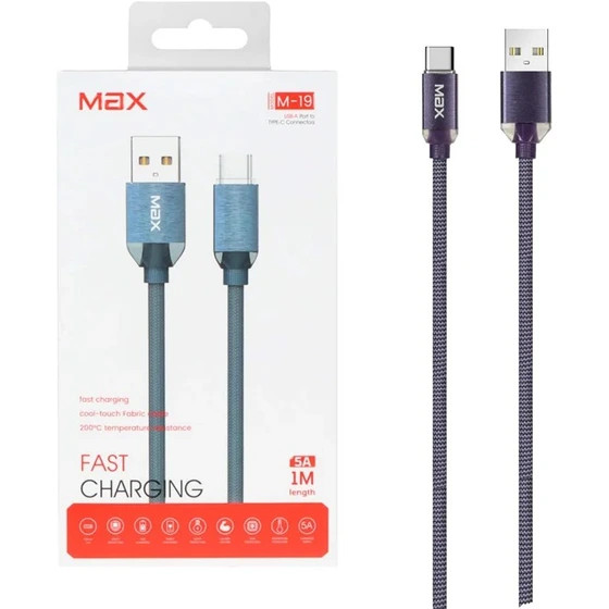 کابل شارژ فست MAX مدل M-19 Type-C