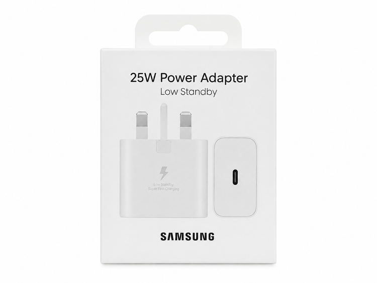 شارژر دیواری سامسونگ 25 وات سفید مدل Super Fast Charging